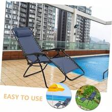 Tela para Tumbona De Lona Repuesto para Silla De Camping o Exterior Accesorio til para Reparar Sillas De Playa o Balcn - Azul - Ver 10