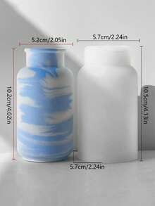 1 Peça Molde de Silicone em Forma de Vaso Geométrico, Reutilizável e Fácil de Limpar, Adequado para Resina Epóxi/Vela/Aromaterapia, Presente para Dia dos Namorados/Dia das Mães/Festa de Natal/Decoração do Lar - branco - Visão 11