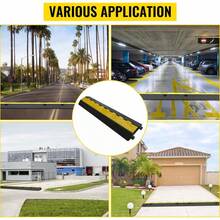 2 Channel Cable Protector Ramp 22000 Lbs Load TPU Wire Cable Cover Ramp - Multicolor - View 5