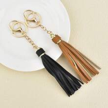 10pcs Tassel Pendant Crafts Leather Tassel Keychain Brush DIY Decor, Suitable For Bags, Curtains, Bookmarks, Keys [Car Wallet Tassel Pendant] Tassel Keychain Cute Keyring Wallet Backpack Car Key Accessories, Christmas Gift - Multicolor - View 3