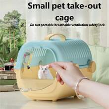 Portable Hamster & Bird Cage, Luxury Villa Style, Handheld Hamster & Parrot Cage