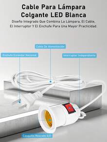 Extension Con Socket Para Foco, 3 Metros - Tipo de Enchufe A USA (110-127V) - Ver 12