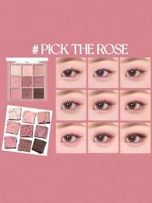 HOLIKA HOLIKA 我的最爱心情眼影盘（#10 玫瑰采摘（限量版））| 柔滑显色 | 哑光自然，9色眼影盘，哑光质地，高显色度，持久不脱妆，易于晕染的中性色调眼影套装 | 韩妆，韩国化妆品 | 8克/0.28盎司