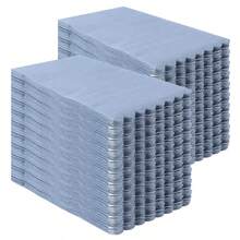20pcs/Set, 40pcs/Set, 60pcs/Set, 80pcs/Set, 100pcs/Set, 200pcs/Set Pale Blue & Gray Wavy Scalloped Edge Thickened Soft Party Napkins, 2-Ply Soft Paper Towels, Unfolded Size 39cm X 33cm, Suitable For: Wedding, Tea Party, Birthday Party Decoration, Party Decoration, Party Supplies, Holiday Decoration, Holiday Supplies - Light Blue-gray - View 4
