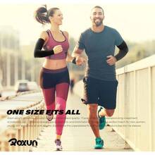 Arm Sleeves Cooling UV Sun Protection Sports Compression For Men/Women - 2 雙 - 黑色+螢光色 - 查看 6