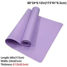 1pc 173*61*0.3/0.4/0.6cm Foldable EVA Yoga Mat, Non-Slip Shock-Absorbing, Suitable For Skipping Rope, Women's Fitness And Home Workout, Also Can Be Used As Sports Mat, Gymnastics Mat, Exercise Mat - Purple - View 12