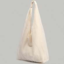 Mesh Tote Bag For Women Solid Color Large Capacity Lightweight Shoulder Purse Casual Bag For Daily Outdoor Travel - White - View 1