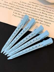 50pcs/30pcs/20pcs/10pcs Metal Hair Clips Set, Women Curling Clips, Duck Clips, Alligator Clips, Metal Hair Clips, Comb Clips, Valentine's Day Hair Accessories - Baby Blue - View 3
