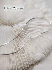 1/3pcs Japanese Style Versatile Metal Fine Chain Accessories, Rose Gold/Silver/Gold Color, 20cm, DIY Jewelry, Nail Art Supplies, Salon Use - Multicolor - View 8