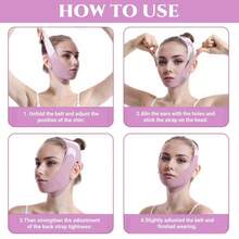 Graphene V-Shaped Chin Lifting Mask, V-Shaped Face Mask With Chin Strap, Suitable For Sleep, Sculpts Jawline, Light Purple, Upgraded Version. - 淡紫色 - 查看 8