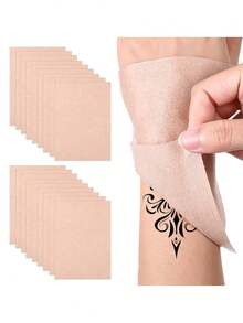 18Pcs Tattoo Cover Up Patch, Tattoo Cover Up Makeup Waterproof Tape, Invisible Tattoos Cover-Up Sticker Ultra Thin, Breathable Sweatproof Scar Covers Tape For T-Attoos Spots