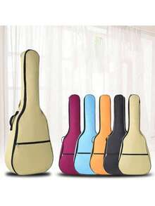 Túi đựng đàn guitar chống nước 41 inch, hộp đựng đàn guitar acoustic, túi đựng đàn guitar dạng ba lô điều chỉnh được, chống nước với móc phía sau, phù hợp cho đàn guitar acoustic cổ điển, ukulele, bass. - Nhiều màu - Xem 4