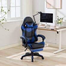 Gaming Chairs - Black+Blue + Upholstered + Foam - View 12