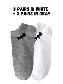 DC Comics 1/5/10/15/20/25/30 pares de calcetines tobilleros esenciales suaves y ligeros para hombres, versátiles calcetines de barco casuales para hombres y mujeres/parejas, delgados para primavera y verano, serie en negro/blanco/gris, patrón de Batman, cómodos y transpirables, adecuados para regalos festivos, vuelta al colegio, viajes y uso diario - Multicolor - Ver 20