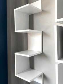 Prateleira De Parede Suspensa  Nicho De Canto Flutuante Cozi Branco - Branco - Visão 5