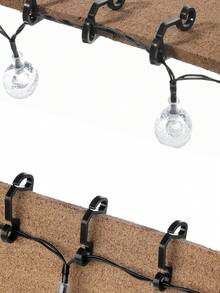 10pcs/Set Outdoor Eaves Hanging Hooks, Plastic Seasonal Wind & Rain Resistant Clips For Holiday Fence Hanging, Suitable For Christmas Roof Tree Outdoor String Lights (Black)