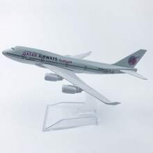Qatar Airways Airplane Model, Die-Cast Metal Airplane Model, Suitable For Collection And Holiday Gifts - Grey - View 6