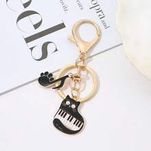 1pc Artistic Piano Note Cat Keychain, Car Key Chain, Couple Bag Pendant, Student Gift, Bag Charm, Suitable For Women And Girls As Gift And Souvenir, Bag Accessory, Gothic Y2K Bag Lanyard - Multicolor - View 7