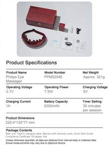 Philips Eye Massager 5204E Hot/Cold Steam + Vibration - Multicolor - View 11