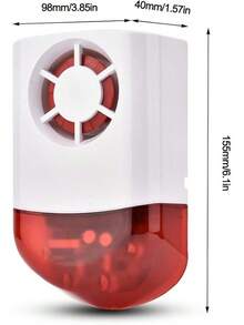 Sirena Inalámbrica, Sirena Inalámbrica para Exteriores para el de Alarma WiFi Alarma de  Acústico-óptica() - 433 millones - Ver 8