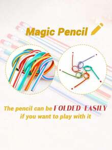 50pcs Flexible Pencils,Magic Bendable Pencils,Back To School Stuff For Kids,Multi-Colored Fun Soft Pencils With Erasers,Party Favors,Classroom Supplies,Birthday Gifts,Perfect Gifts, Party Favors, Back To School Supplies,Festive, Christmas, Goodie Bags Fillers(Note: These Pencils Are Not For Writing)