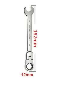 1 Set 72-Tooth Ratchet Wrench Set, 360° Swivel Design, Durable Metal Tool Made Of Chrome Vanadium Steel, Suitable For Home Repair And Automotive Maintenance, Flexible Head Design