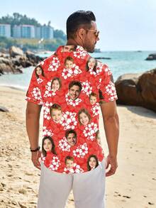 Customized Shirt, Personalized Shirt With Custom Design Of Male/Female Portrait, Family Members, Pets, Cartoon, Holiday Themed, Fun Shirt - Multicolor - View 2