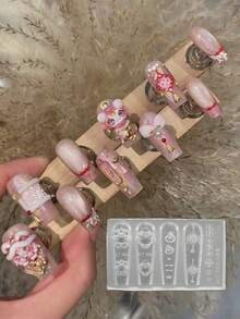 中国新年吉祥卡通头套、舞狮美甲模具、招财袋、中国结雕刻硅胶模具