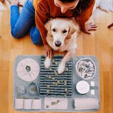 Snuffle Dogs Iteractive Dog Puzzle Used Training Stress This Sniffing Effectively Slows Your Dog's Eating Pace. Suitable Indoor And Outdoor Use. Gray 26x 17 Inches - Gray - View 5