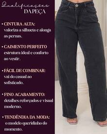 Gaven Wide Leg Jeans For Women High Waist Wide Leg Jeans Thick Fabric 100% Denim - 燧石 - 查看 8