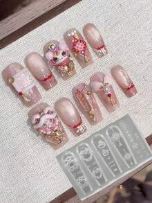 中国新年吉祥卡通头套、舞狮美甲模具、招财袋、中国结雕刻硅胶模具