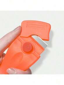 1PC Scraper Tool With Stainless Steel Blades For Glass Stovetops Cooktop Ceramic Metal Tape Paint Glue Stickers Removal Tool Window Spatula Decal Quickly Remover Without Scratch - 1PC-orange - View 8