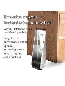 4个重型防下垂门轮 - 360°旋转抛光金属脚轮，适用于入口大门 | 商用和住宅地面支撑 | 易于安装的承重五金件（耐用表面处理）