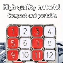 1件金属数独游戏，数字拼图，小巧便携，华荣路径休闲游戏，适合聚会，拼图配件，大型拼图板，可折叠拼图板，拼图垫，娱乐活动，教育游戏，简约设计，耐用金属，高品质拼图，逻辑拼图，互动拼图，上班族，拼图爱好者 - 彩色 - 查看 2