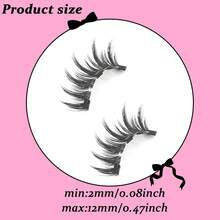 1 Pair Anime Eye Magnetic Eyelashes With Applicator, Reusable, Waterproof, No Glue Needed, Sensitive Eyes Friendly, Natural Anime Moisturizing False Eyelashes, Essential For Daily Makeup - 漫畫款濕睫毛 - 查看 8