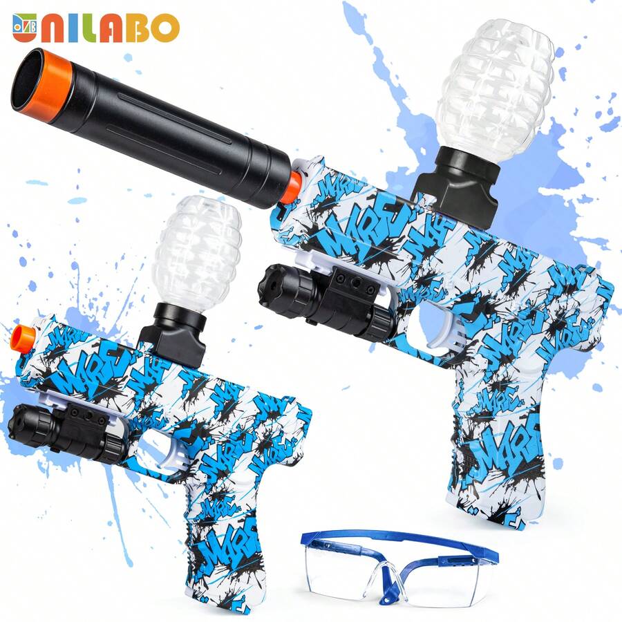 unilabo 2025 New Electric Blaster Gun Toy - High Precision Shooting Toy With Goggles | Suitable For Outdoor Fun Party Games - Ideal Festival Birthday GiftS For Boys Girls(No Bullets) - Multicolor - View 1