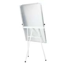 Tripod Writing Board With Paper Clamp And Pen Storage Rack, Single-Sided Foldable Magnetic Whiteboard, Smooth Writing Surface Adjustable Height Whiteboard With Non-Slip Rubber Feet - White - View 4