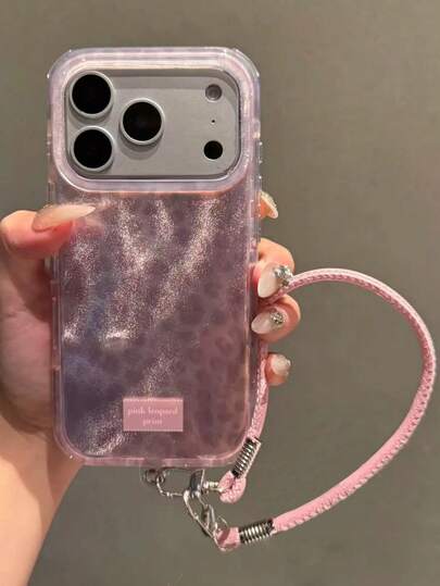 Funda de teléfono con estampado de leopardo y graffiti colorido estilo Y2K, compatible con iPhone 17 Pro Max, 17 Pro, 17, 16 Pro Max, 16 Pro, 16, 16 Plus, 15 Pro Max, 15 Pro, 13 Pro Max, 14 Pro, 12 Pro Max, 17 Air, 14, 13, 12, 11, funda de teléfono con cordón corto de moda coreana a prueba de golpes