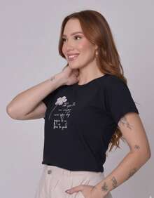 Embroidered T-Shirt For Women, 100% Premium Cotton, High Quality, Embroidered, Beach, Night, Holiday, Vacation, Home, Diary, Dating - HOA - Xem 6