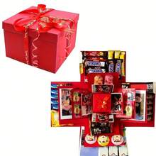 Multi-Layer Surprise Gift Box With Lid - DIY Multi-Layer Photo Album Surprise Box - Keepsake Box - Multi-Compartment Display & Storage Box - Suitable For Birthday, Valentine's Day, Wedding, Proposal, Christmas, Halloween, Thanksgiving, Parties And Other Everyday Gift Packaging, Makes A Great Gift - Multicolor - View 12