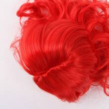 Pet Wigs Cosplay Props Funny Dogs Cats Dress Up Synthetic Red Hair Hat Costumes Headdress Accessories For Halloowen Christmas Supplies - Red - View 4