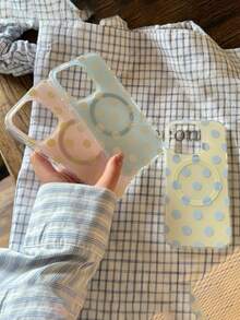 可爱糖果色波点磁吸无线充电手机壳,兼容 17 Pro Max 16 15 14 13 12 Pro Max 14 15 16 Plus 11,高品质简约保护框 - 粉色 - 查看 5