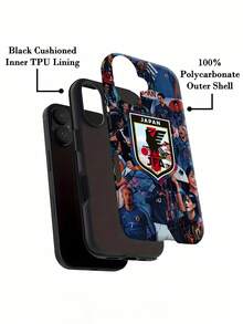 Estuche para teléfono con diseño de espíritu de fútbol japonés Qué celebración del espíritu de equipo Compatible con fundas para teléfonos   17  16 Pro Max  15 Pro Max  13 y  12 Hecho de material de TPU que brinda protección contra golpes y caídas Es un gran regalo para familiares, amigos, entusiastas de los deportes y cualquier persona que ame la cultura japonesa - Blanco - Ver 7