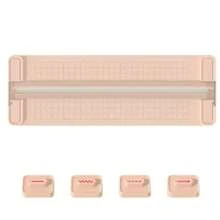 四合一便携式裁纸刀套装，创意迷你多功能裁纸刀，配备4个刀片，适合学生、裁剪照片、文件、制作工艺品、家庭和办公室使用，也是返校季和学习用品的理想之选。