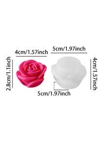 3D立体浮雕牡丹花模具，柔韧硅胶材质，不粘易脱模，多用途DIY蜡烛/肥皂/甜点装饰工具，母亲节、情人节、家居装饰、婚礼季、手工制作的绝佳礼物 - 白 - 查看 18