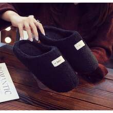 Quiet Slippers, Comfortable And Simple Sweet For Autumn/Winter - Black - View 6