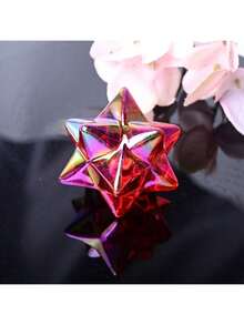 1pc Rainbow Aura Crystal Star - Quartz Merkaba Star, Rainbow Energy Crystal Star, Quartz Crystal Star, Crystal Star, Mineral Specimen, Ideal For Home Decor, Crystal Gift, Home Decoration, Red Crystal Star, White Crystal Star, Yellow Crystal Star - 1pc - View 13