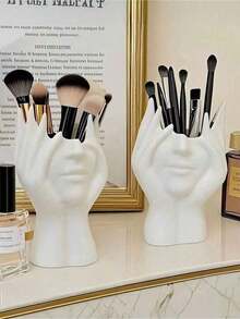 1pc Human-Shaped Desktop Storage Box - Multifunctional Pen Holder And Makeup Brush Holder | Cute Desktop Organizer, Suitable For Home And Office