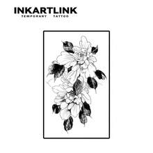 INKARTLINK 革命性技术纹身，半永久纹身，花卉纹身，逼真纹身，情感纹身，临时纹身，仿真纹身，防水，外观逼真，小众设计纹身，水果纹身，植物纹身 - 黑色 - 查看 4