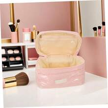 storage bag organizador de maquillaje bolsa de maquillaje cosmetiquera de viaje  organizador de viajes Pink - inicial - Ver 7